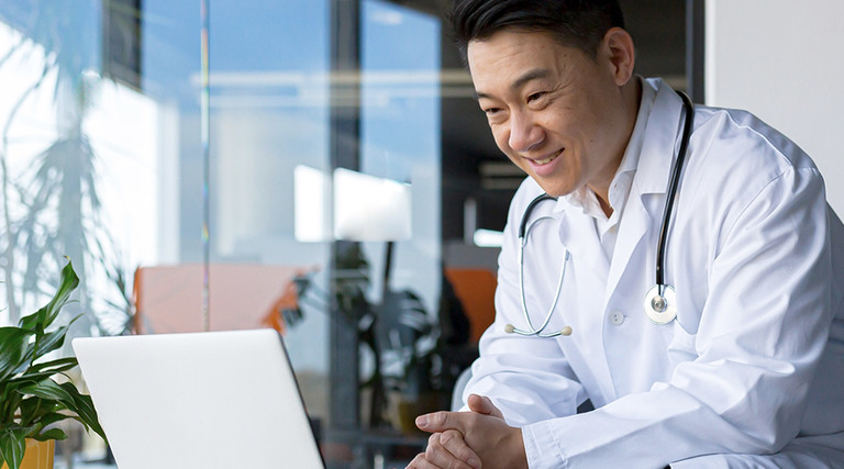 Doctor providing virtual care